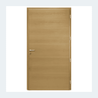 Porte d'entrée mixte alu/bois - Modèle Alinéa - Bleu texturé RAL 5003 – Image 10