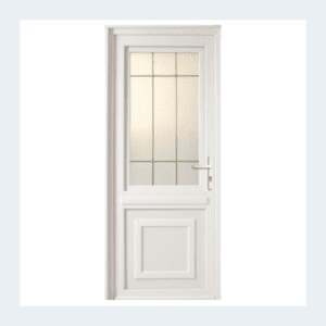 Porte d'entrée PVC - Modèle BRON - Blanc RAL 9016