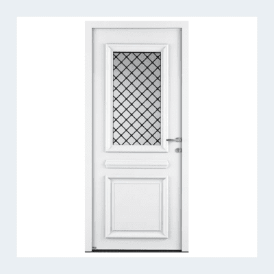 Porte d'entrée aluminium Danaé -blanc