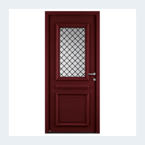 Porte d'entrée aluminium Danaé rouge