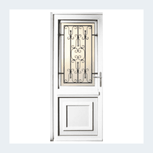 Porte d'entrée PVC - Modèle GIVORS- Blanc RAL 9016