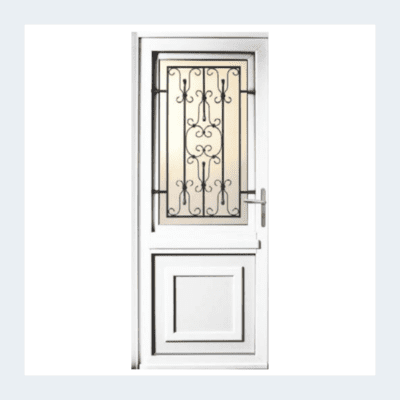 Porte d'entrée PVC - Modèle GIVORS- Blanc RAL 9016