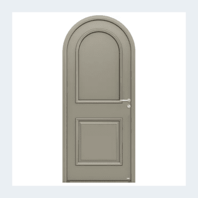 Porte d'entrée Iris mixte - Gris perle ext