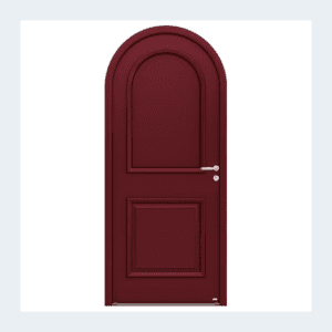 porte entrée Iris mixte alu/bois - Rouge ext