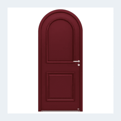 porte entrée Iris mixte alu/bois - Rouge ext