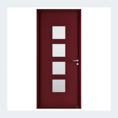 Porte d'entrée acier - Modèle Marelle - Noir texturé RAL 9005 – Image 5