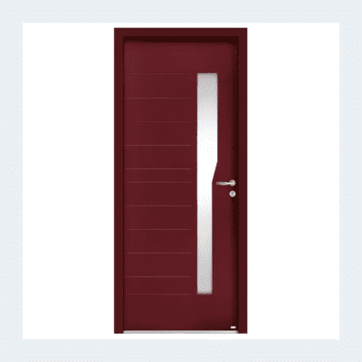 Porte d’entrée aluminium – Modèle Mirage – Noir RAL 9005 – Image 5