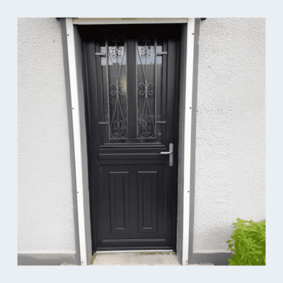 Pose porte Lyon gris anthracite