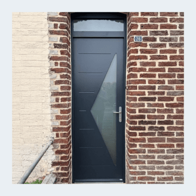 Porte d'entrée acier - Modèle Delta-evo - Beige satiné RAL 1015 – Image 7