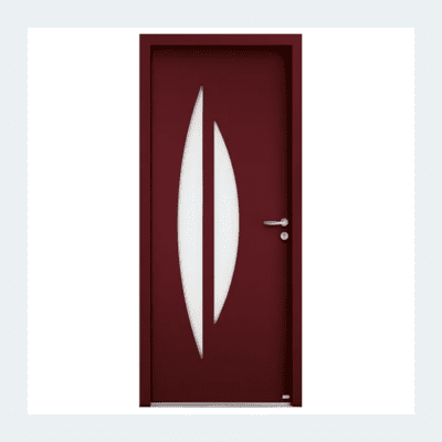 Porte d’entrée aluminium – Modèle Sélène – Gris perle RAL 2008 – Image 7
