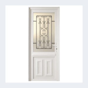 Porte d'entrée PVC - Modèle VIENNE- Blanc RAL 9016