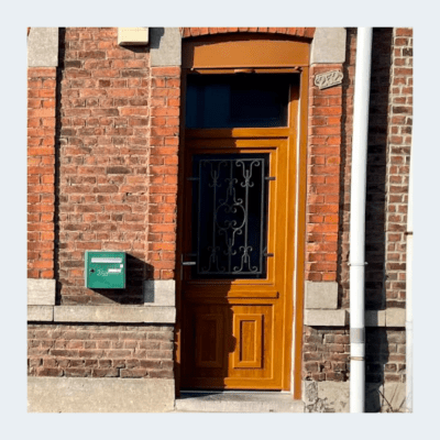 Porte d'entrée PVC - Modèle MIONS - Chêne naturel – Image 2