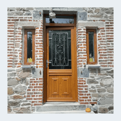 Porte d'entrée PVC - Modèle VIENNE- Blanc RAL 9016 – Image 2