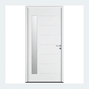 Porte d'entrée acier - Modèle Abscisse-evo - Blanc RAL 9016