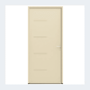 Porte d'entrée acier - Modèle Pika- Beige satiné RAL 1015