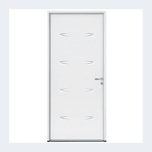 Porte d'entrée acier - Modèle Puma - Blanc RAL 9016