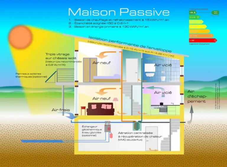 maison passive fenetres portes schema