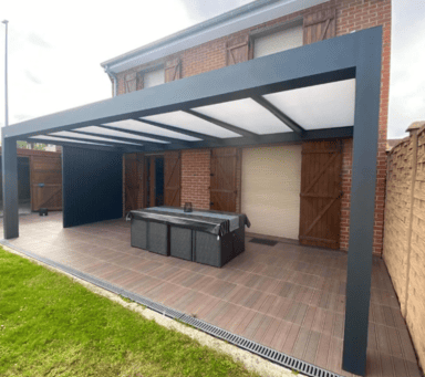 pergola adossé sur maison