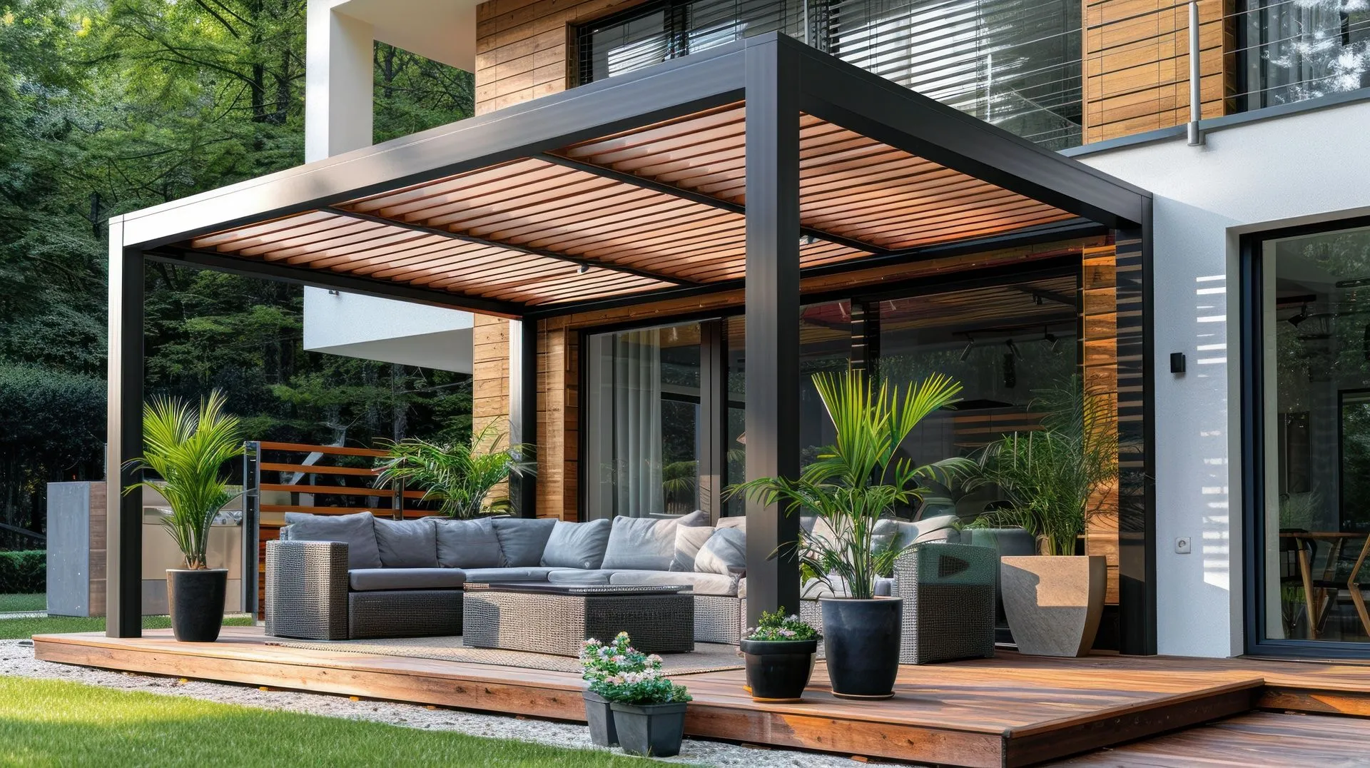 Pergola bioclimatique à Lille : L’art de vivre au rythme du soleil et du vent