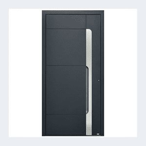 Porte d’entrée aluminium – Modèle Germain - Gris anthracite RAL 7016
