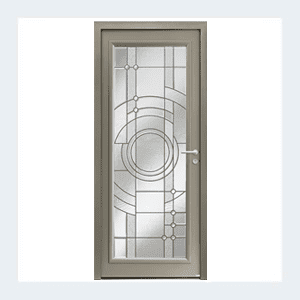 Porte d’entrée aluminium – Modèle Arapao - Gris perle RAL 2800